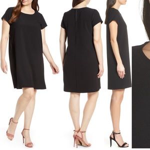 Chelsea28 Crepe Shift Dress Size Large Black